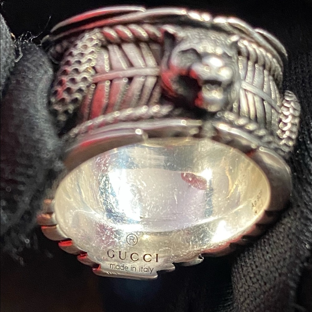 GUCCI RESIN SNAKE TIGER GARDEN RING SIZE 8 - Picture 4 of 8